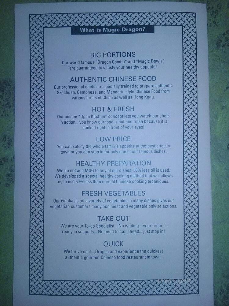 Menu page 1