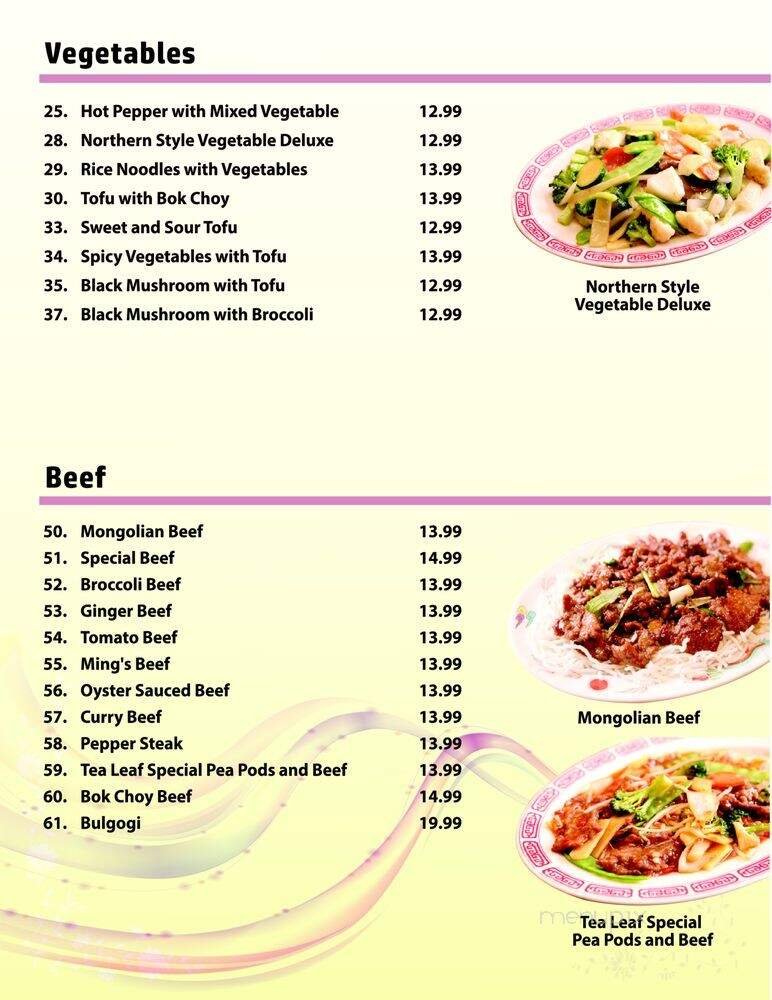 Menu page 1