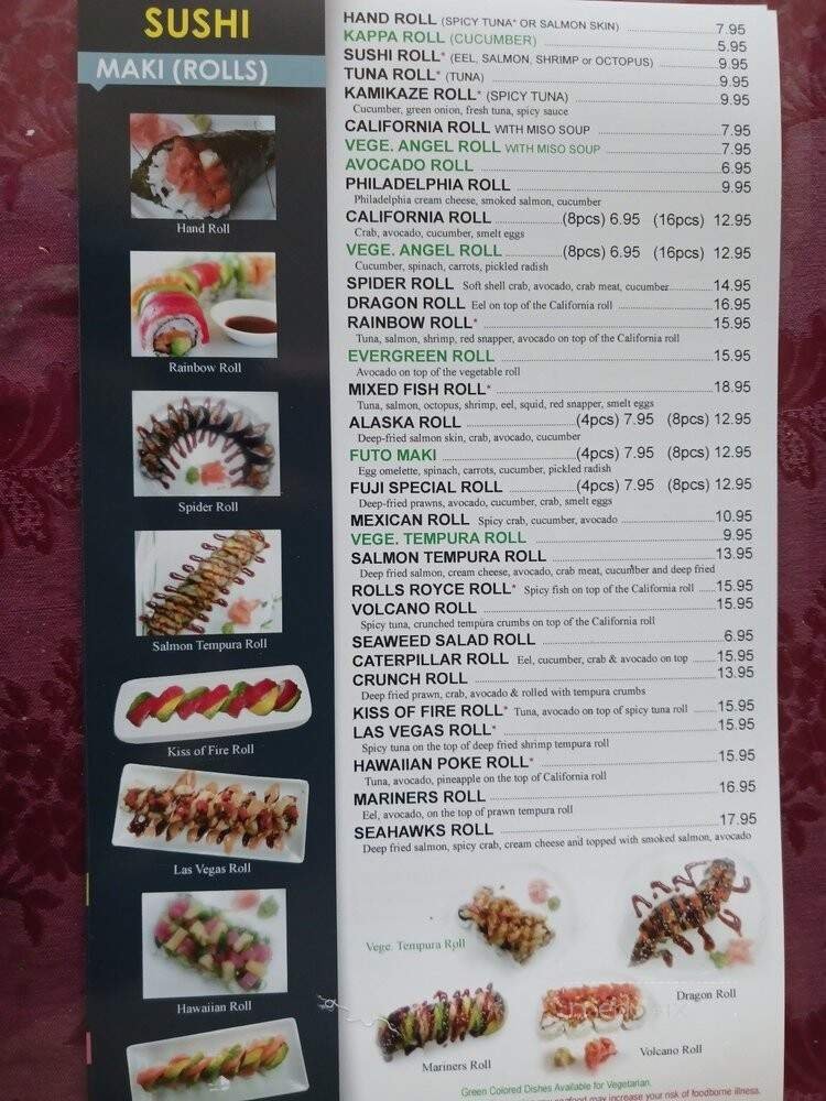 Menu page 1