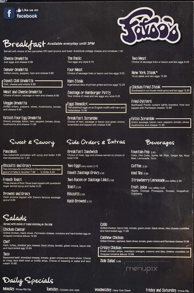 Menu page 1
