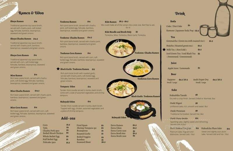 Menu page 1