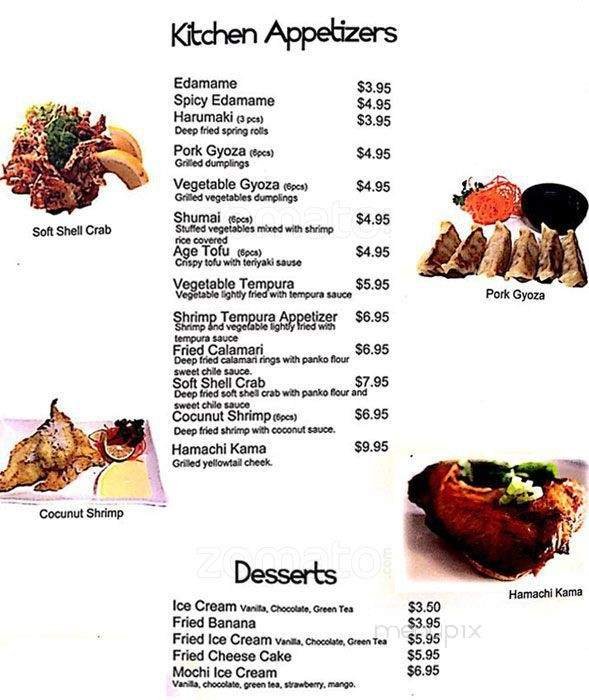 Menu page 1