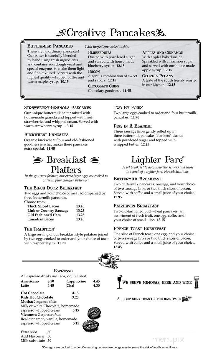 Menu page 1