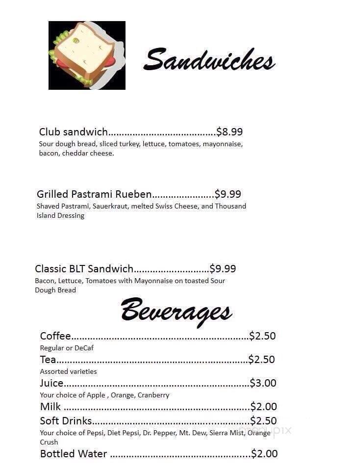 Menu page 1