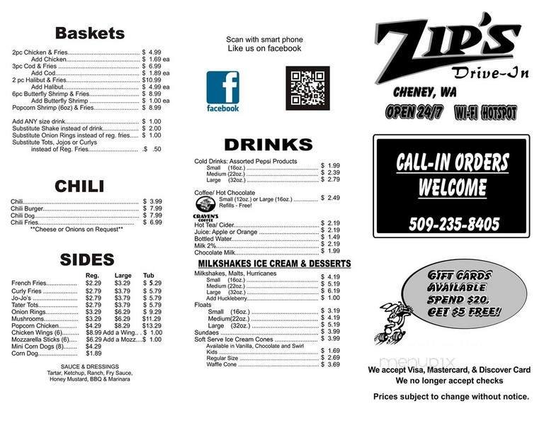 Menu page 1