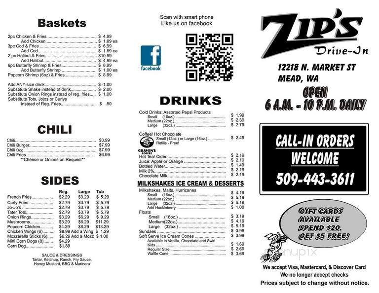 Menu page 1