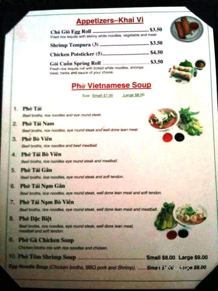 Menu page 1
