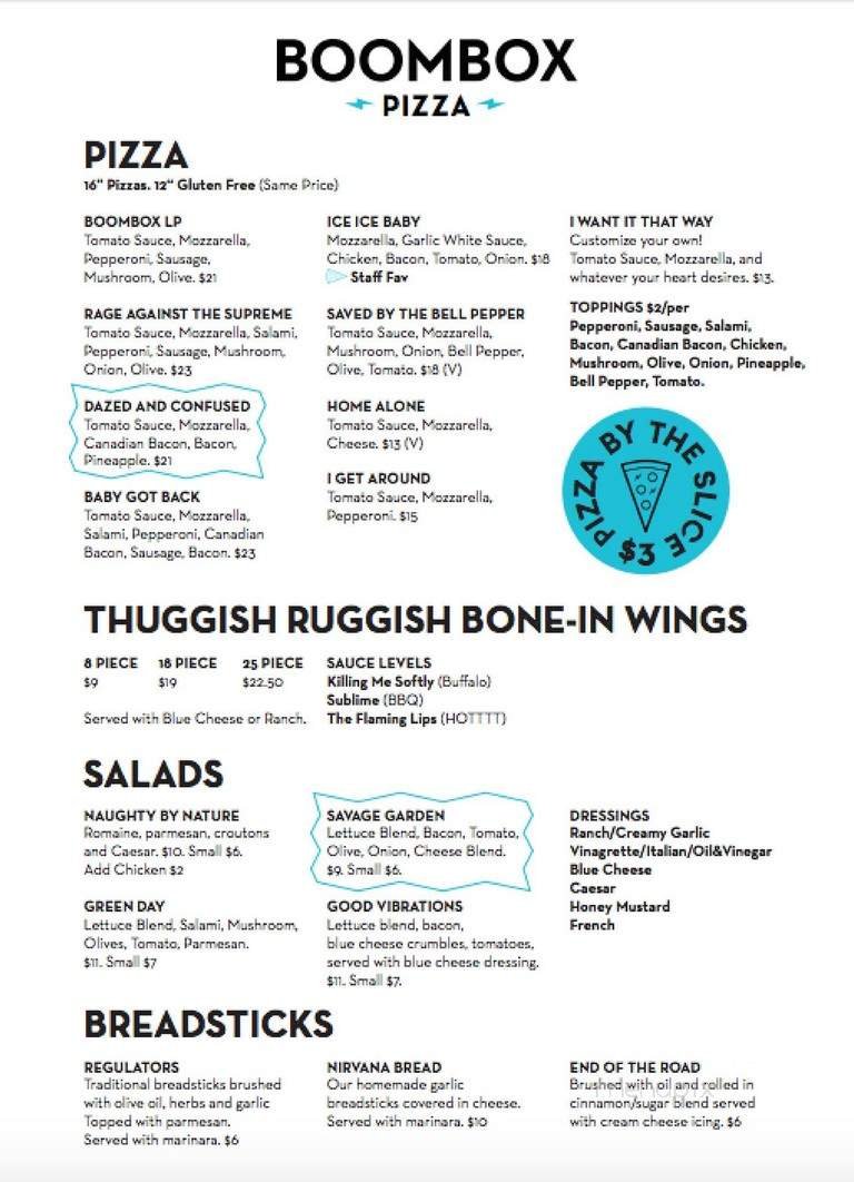 Menu page 1