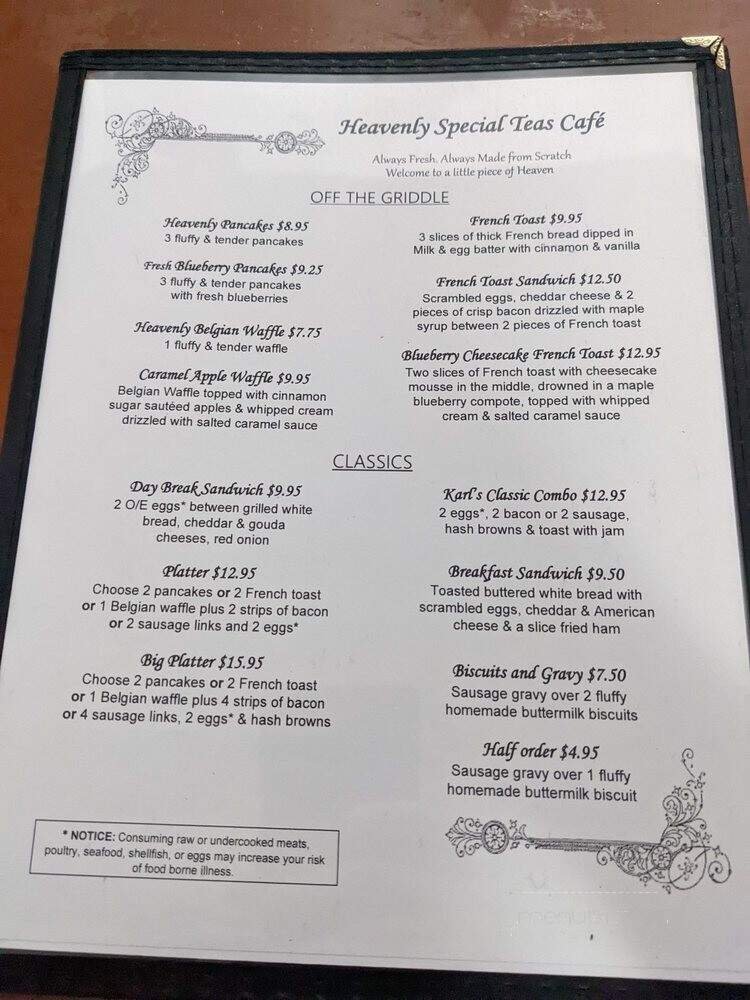 Menu page 1