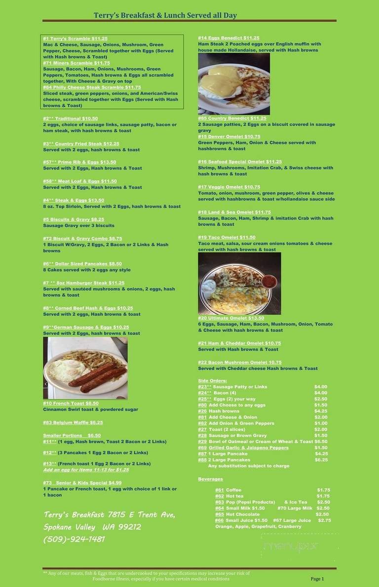 Menu page 1