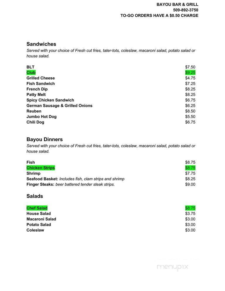 Menu page 2