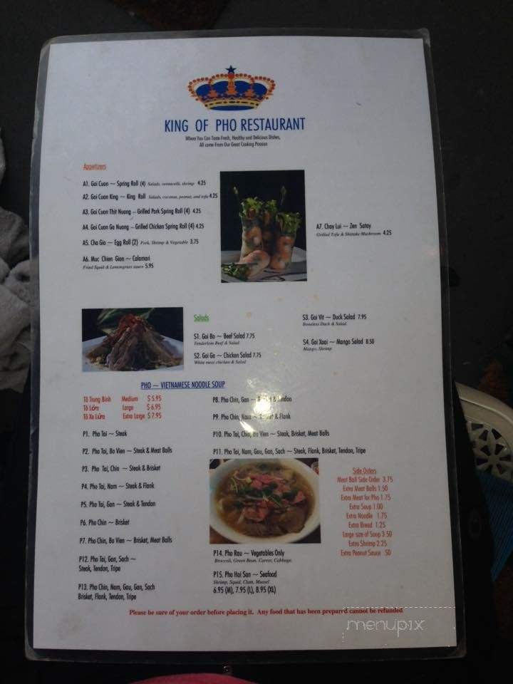 Menu page 1