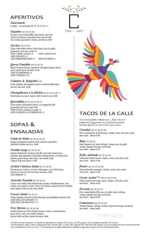 Menu page 1