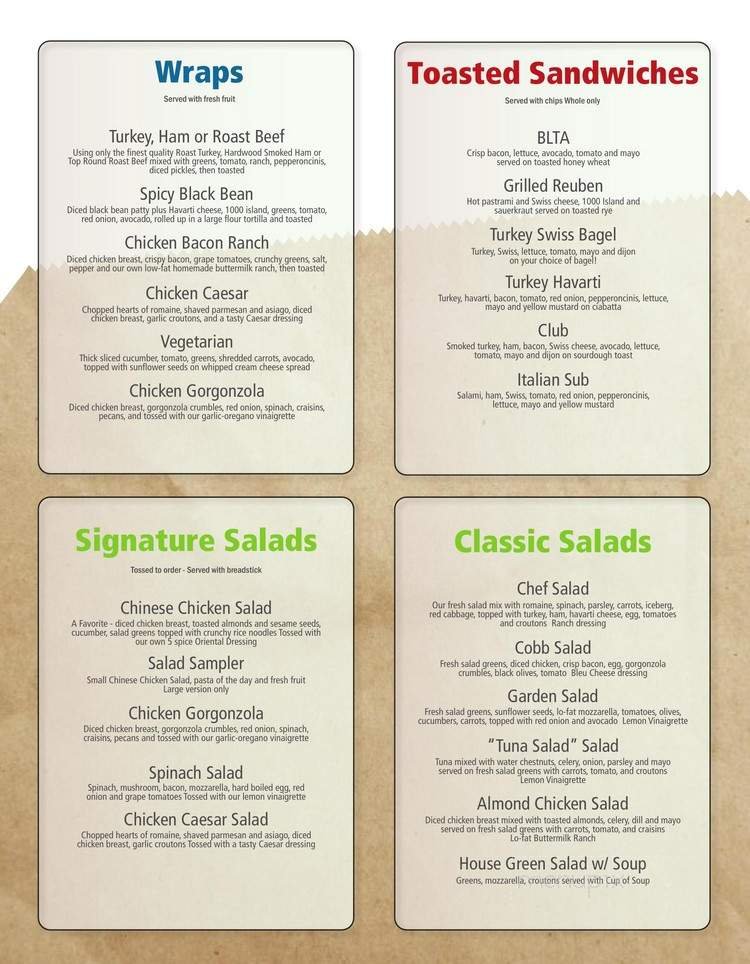 Menu page 2