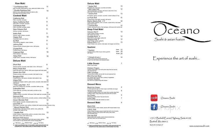Menu page 1