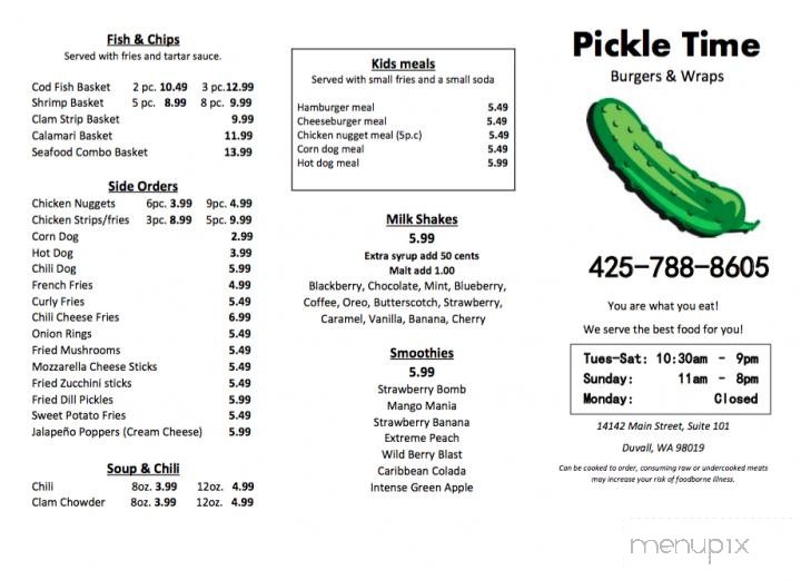 Menu page 1