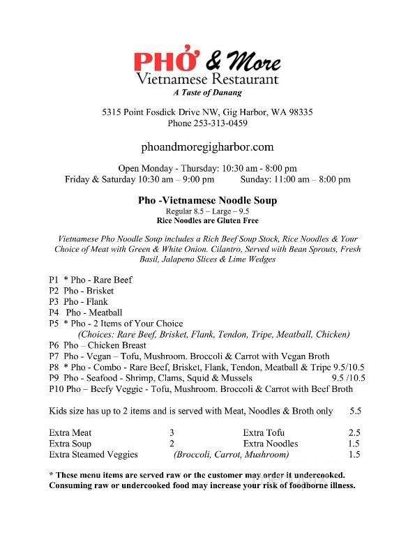 Menu page 1