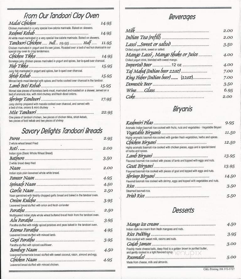 Menu page 2