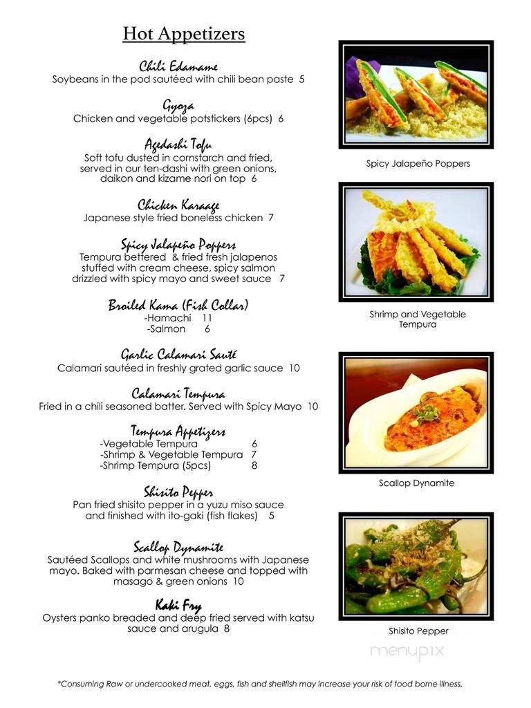 Menu page 1