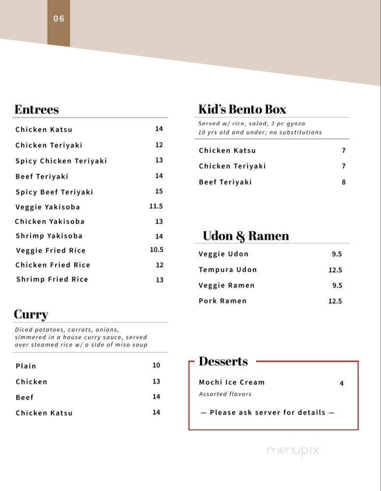 Menu page 2