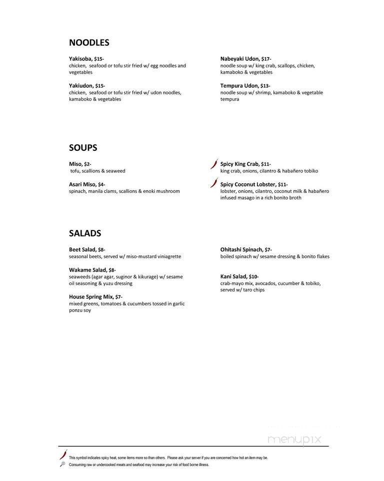 Menu page 1