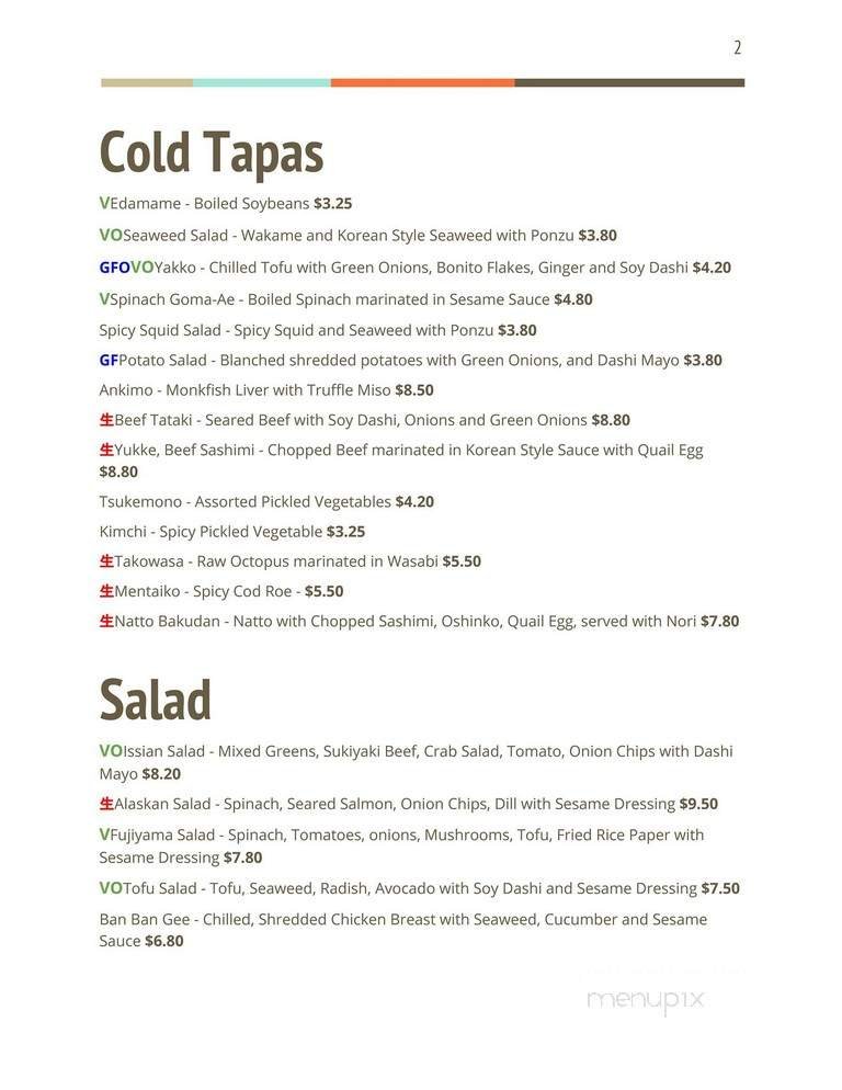 Menu page 2