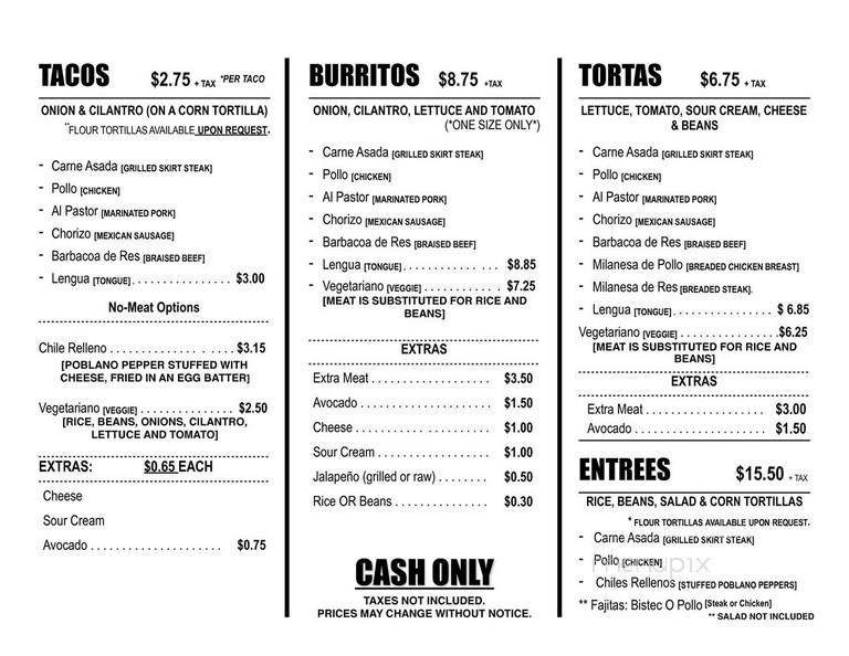 Menu page 1