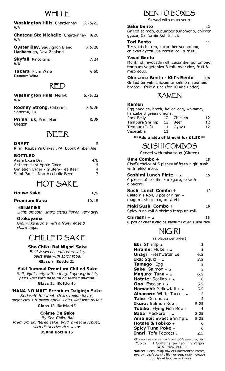 Menu page 2