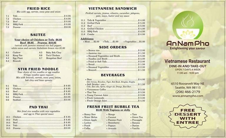Menu page 1