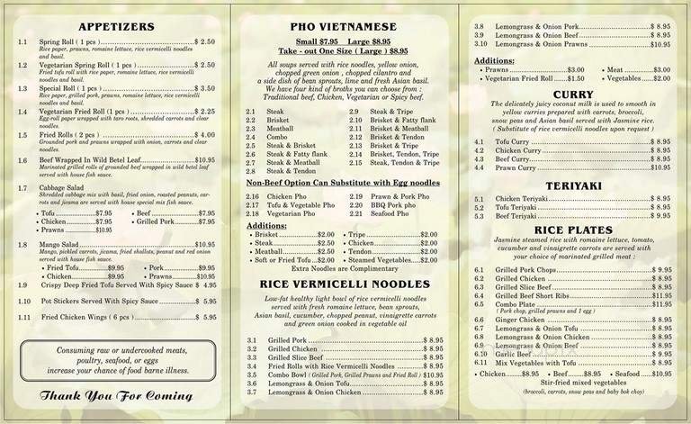 Menu page 2