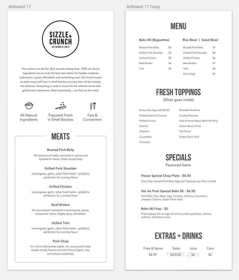 Menu page 1