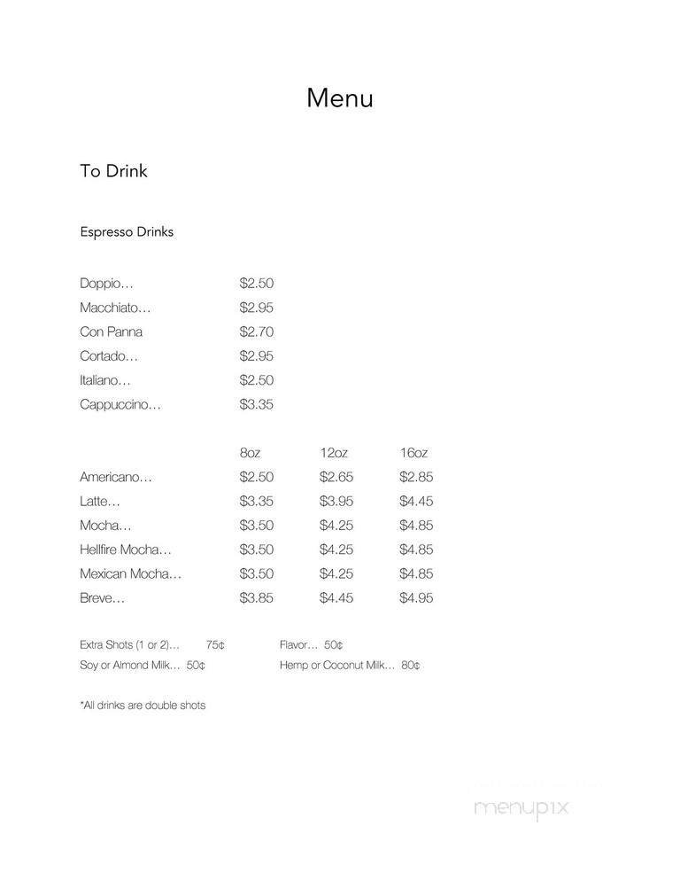 Menu page 1