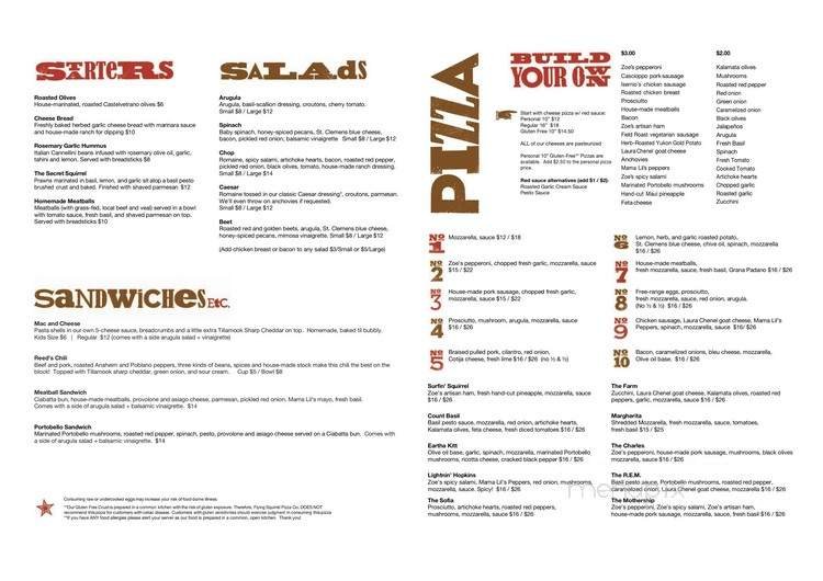 Menu page 1