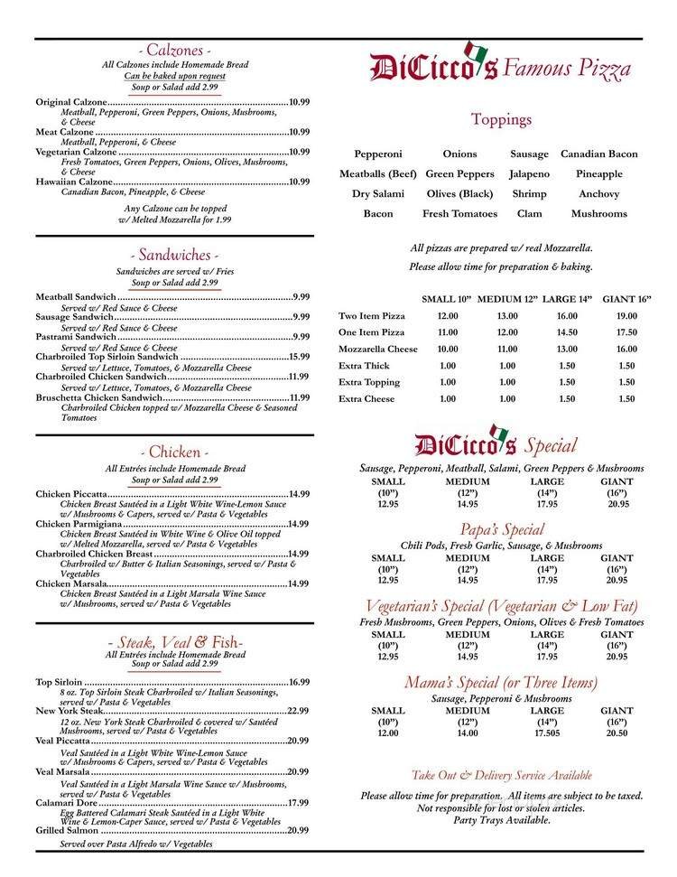 Menu page 2