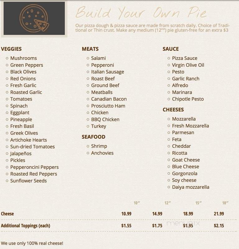Menu page 2