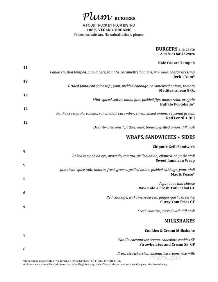Menu page 1