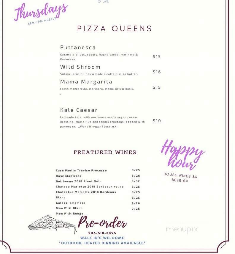 Menu page 1