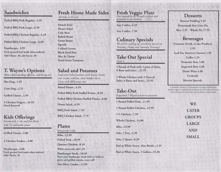 Menu page 1