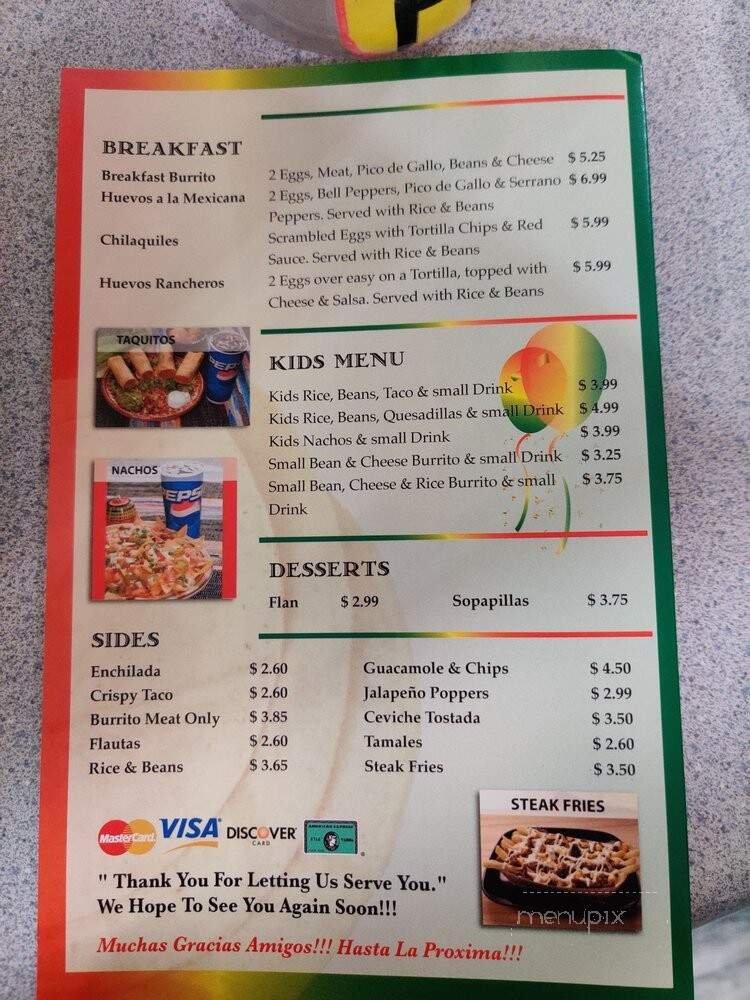 Menu page 1