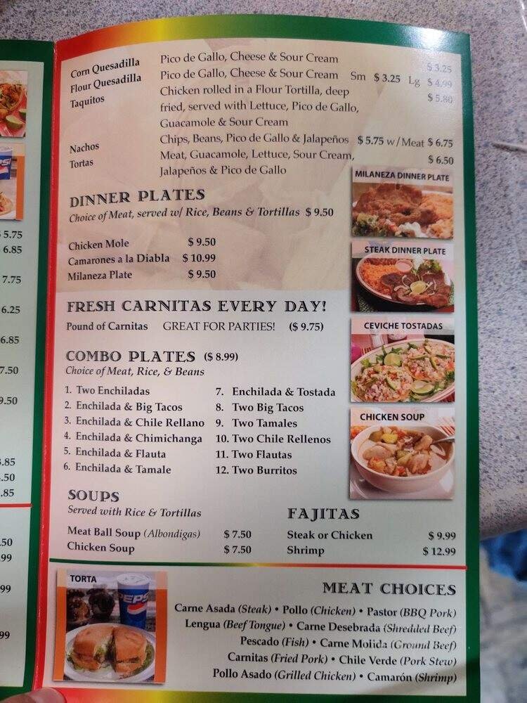 Menu page 2