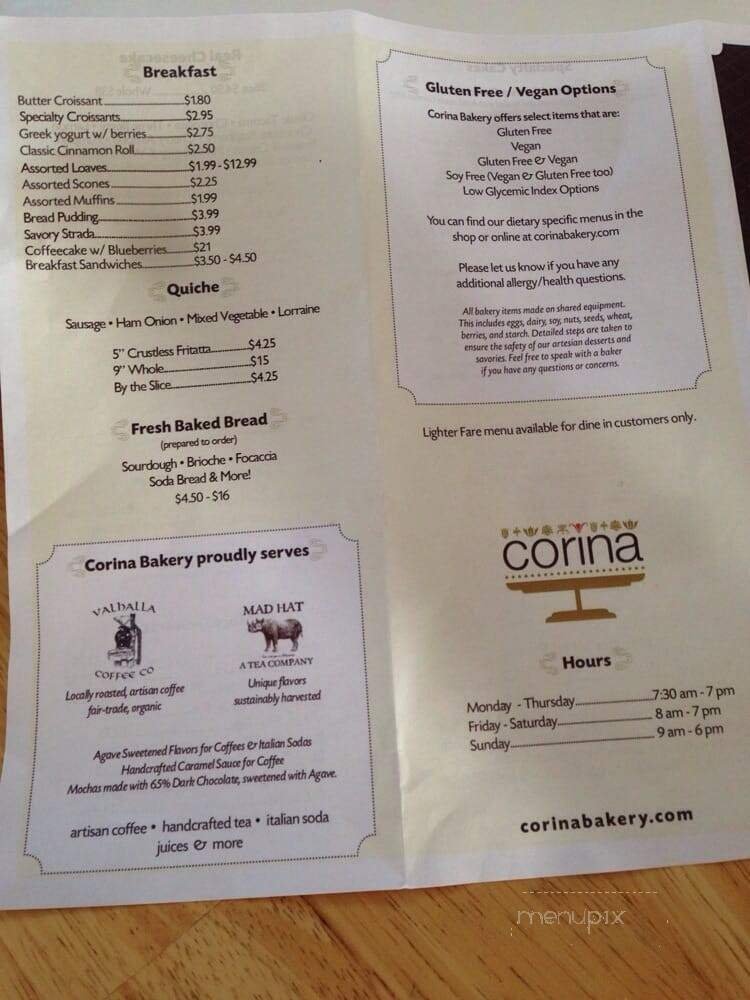 Menu page 1