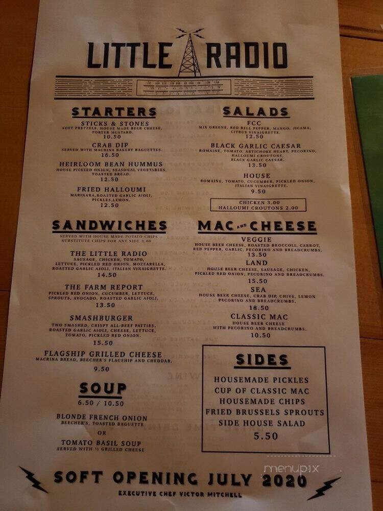 Menu page 1