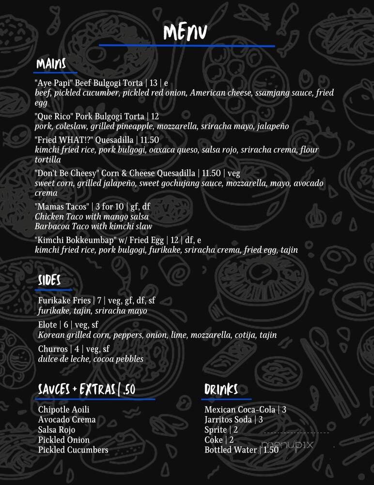 Menu page 1