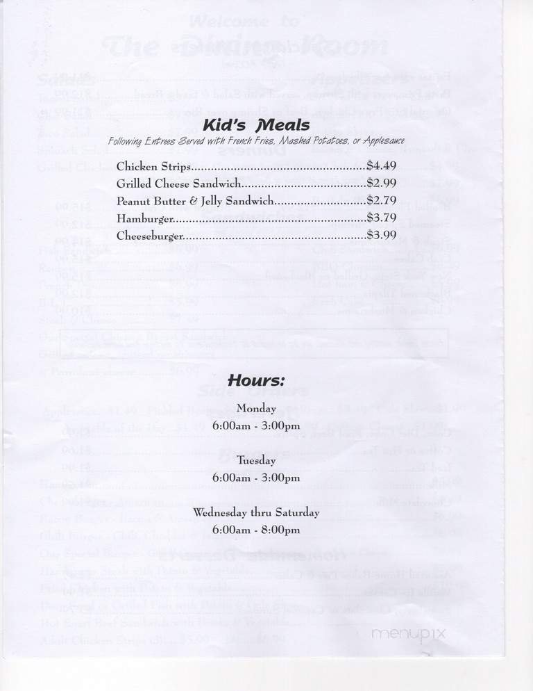Menu page 1