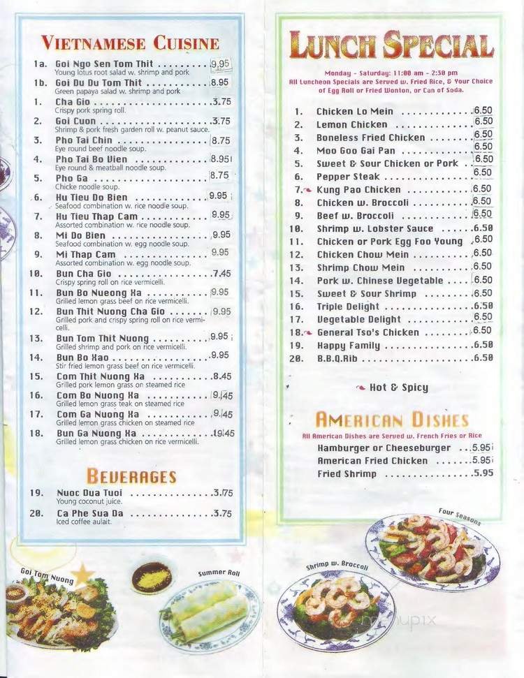 Menu page 1