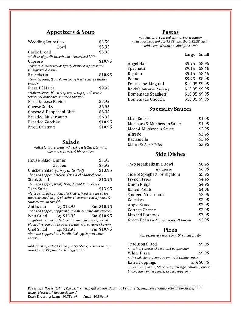Menu page 2
