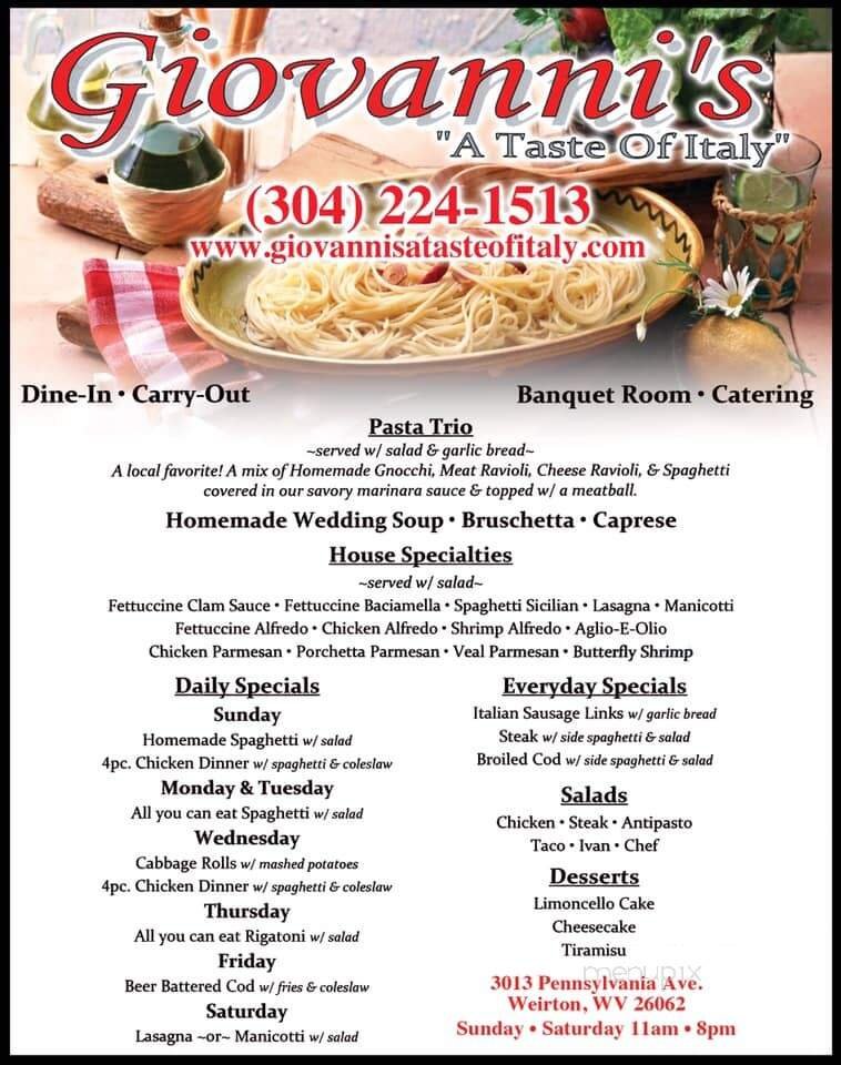 Menu page 1
