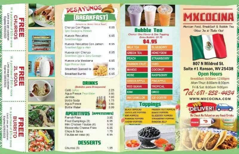 Menu page 1
