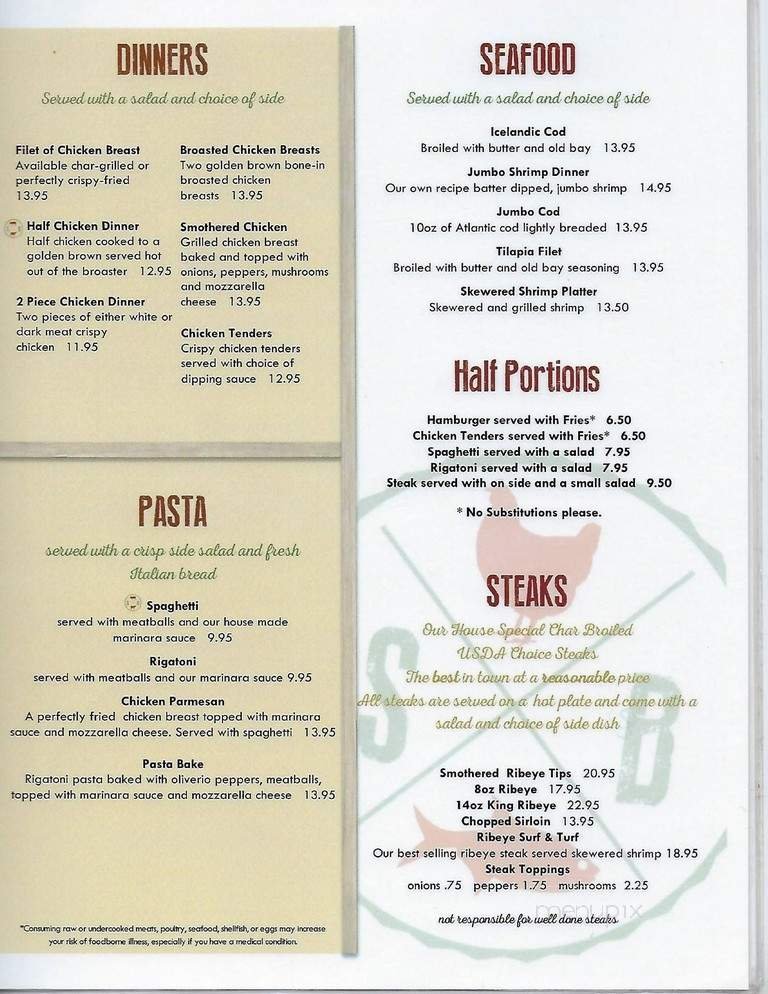 Menu page 1