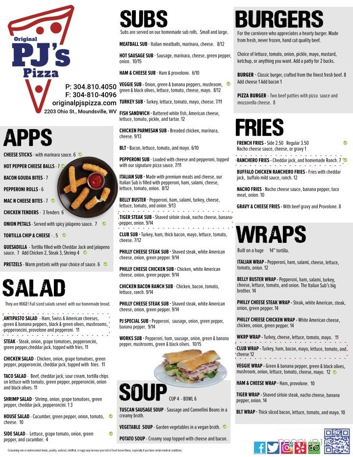 Menu page 1